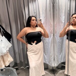 Elegant Black Strapless Top